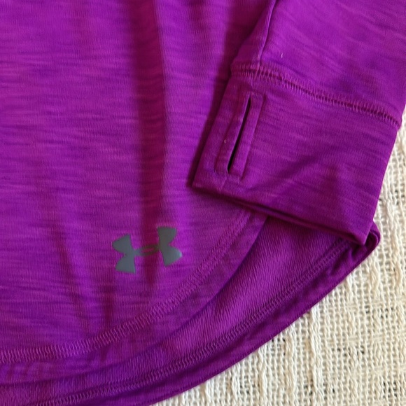 Purple 1/4 zip Under Armour pullover Youth Large - Picture 3 of 5